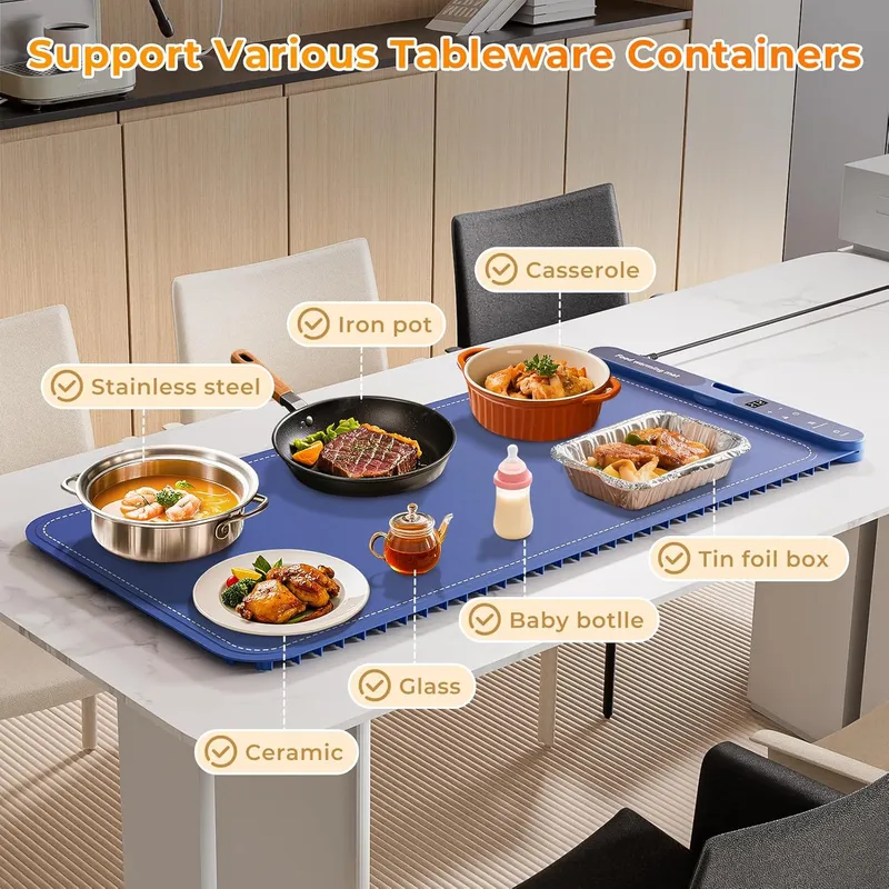 FJAU Electric Silicone Food Warmer Trays