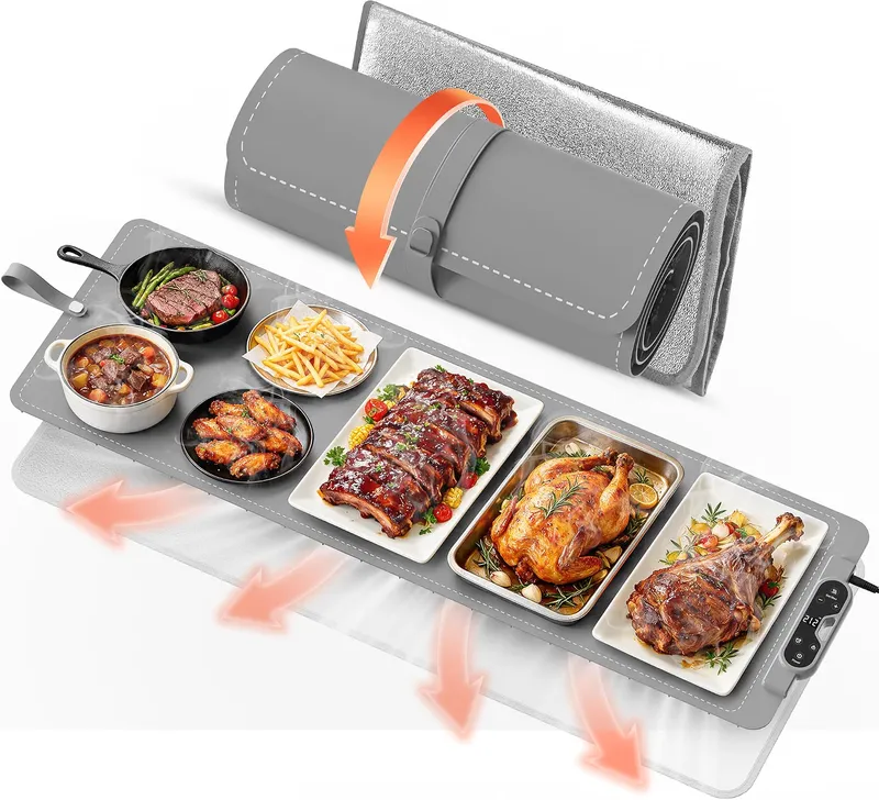 FJAU Warming Mat for Food, Extra Large 49”x15”